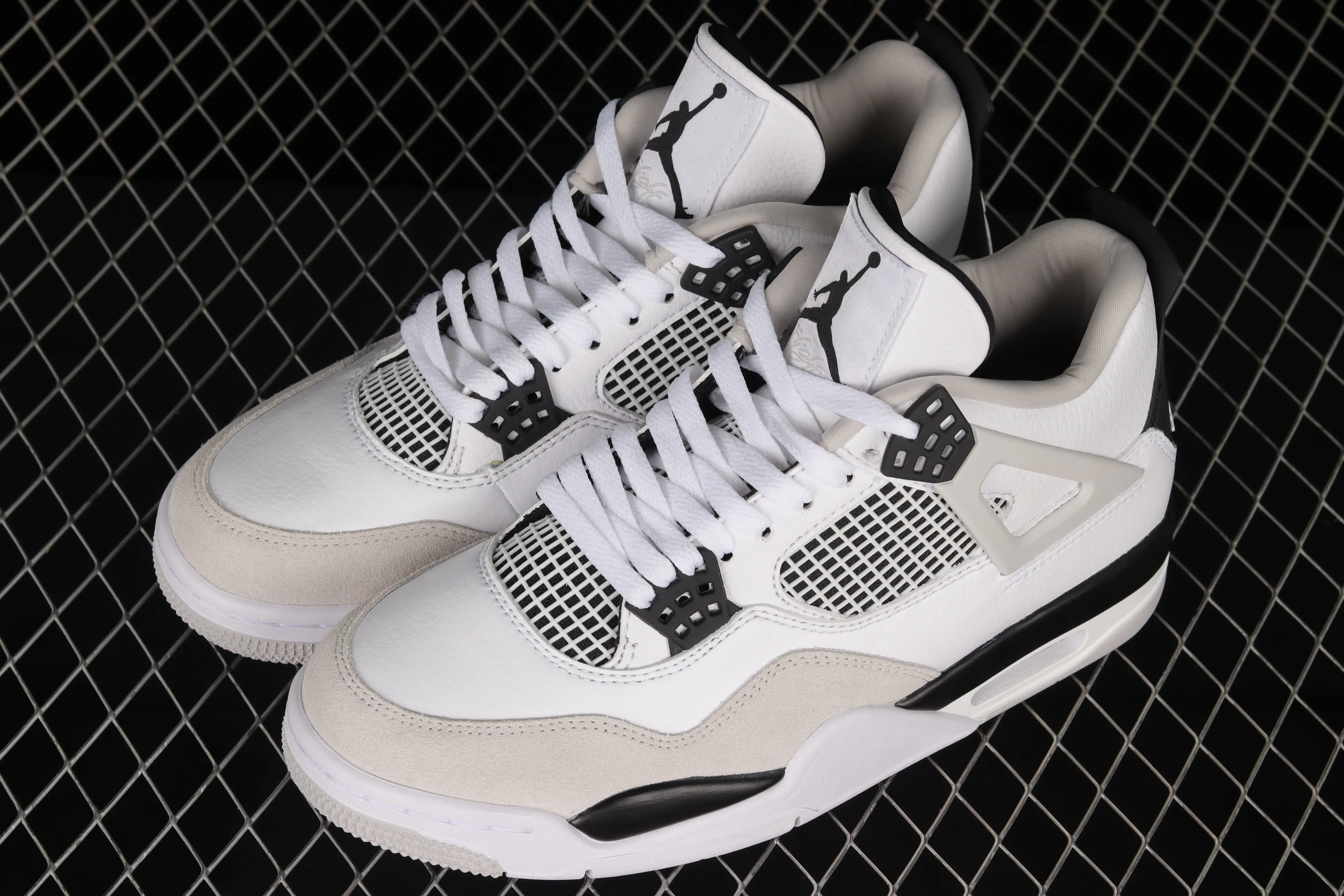 All categories Air Jordan Jordan series basketball shoes Air Jordan 4 L version Air Jordan 4 "Military Black" AJ4 Joe 4 gray and black stitching DH6927-111